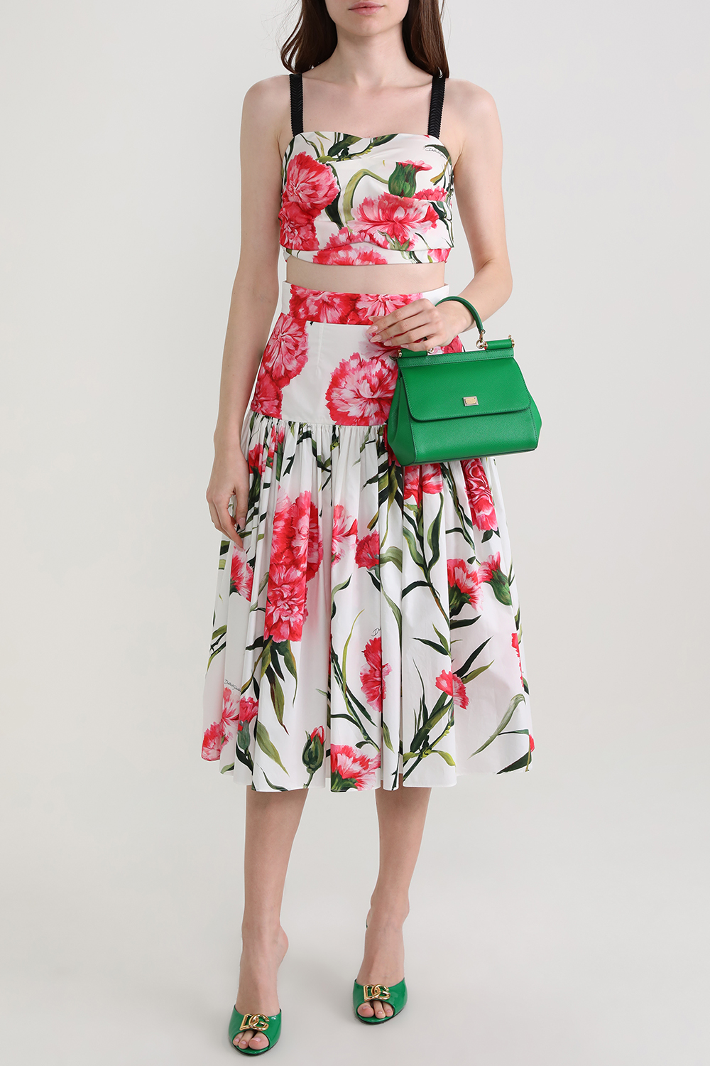 חצאית פרחונית באורך מידי